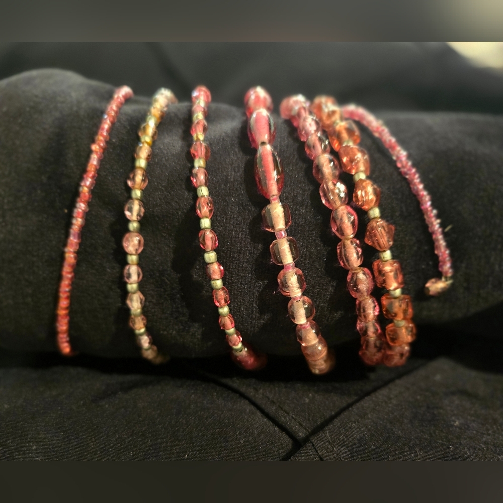 Elegant Pink Beaded Bracelet